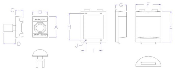 ETG-RE-FC Entry-Guard™ Access Control Switch Flush Mount, Weatherproof Cover